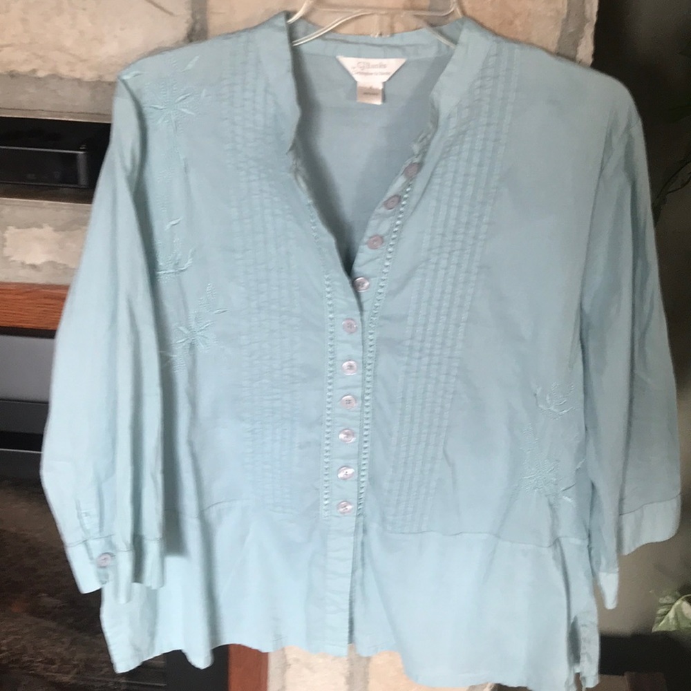 C.J.Banks -Teal -Green Shirt